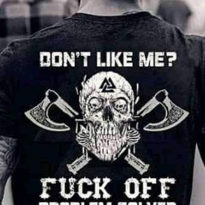 Free Shipping Vilking Skull Don T Like Me Fuck Off Problem Solved