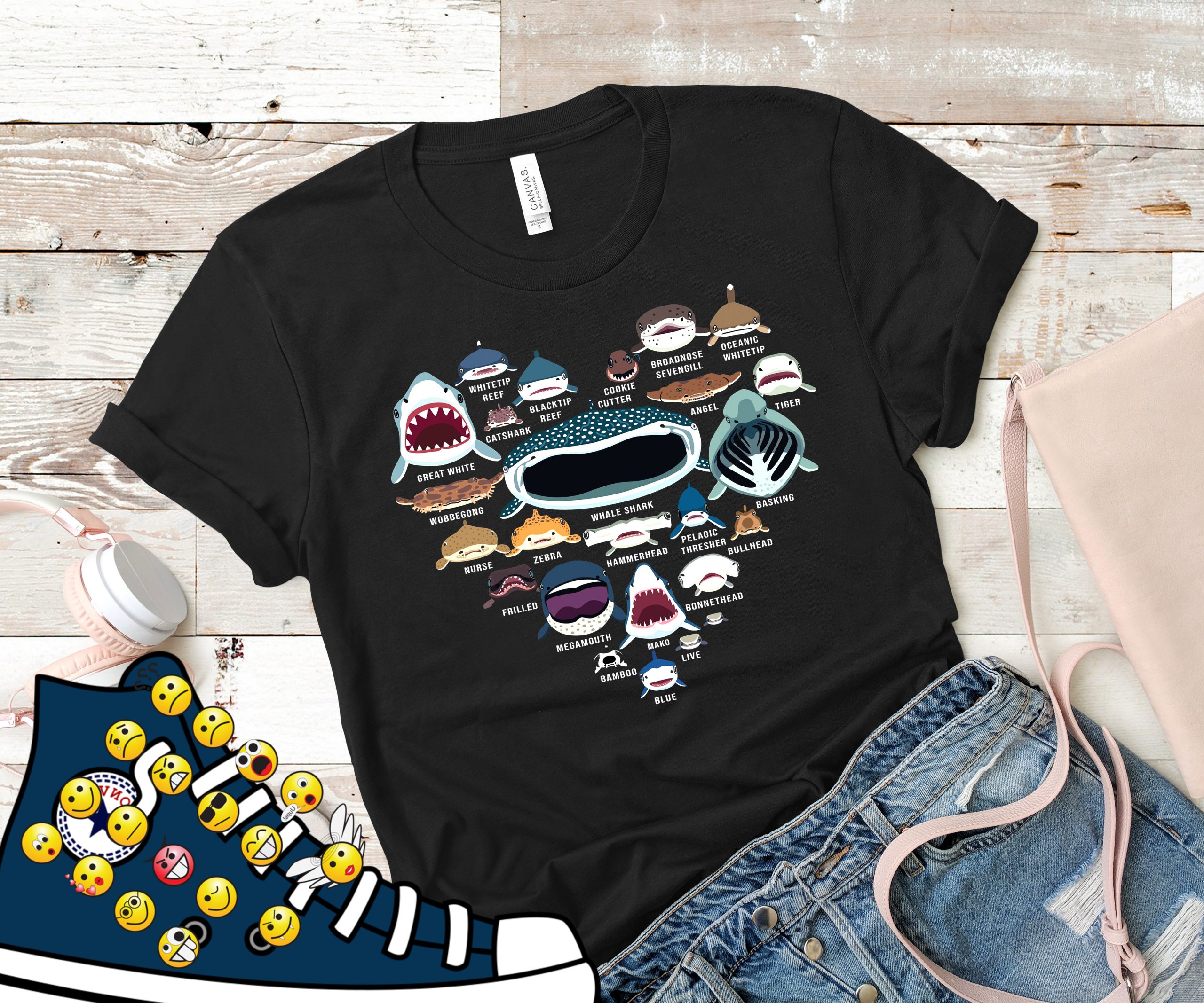 Love Shark breeds open mouth shirt