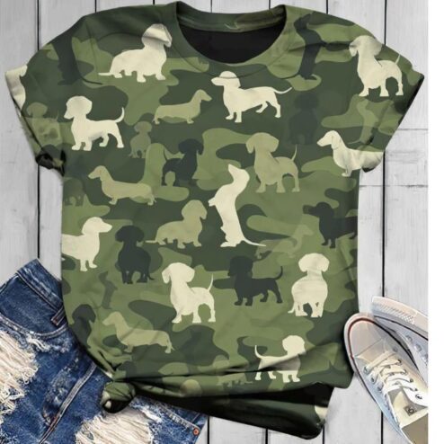 Dachshund 3D Camo Lovers shirt