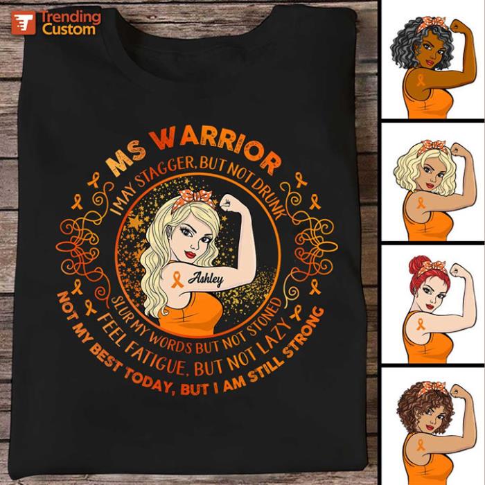 MS Warrior Strong Woman Personalized Shirt