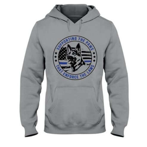 German Shepherd supporting the paws thet enforce the laws shirt