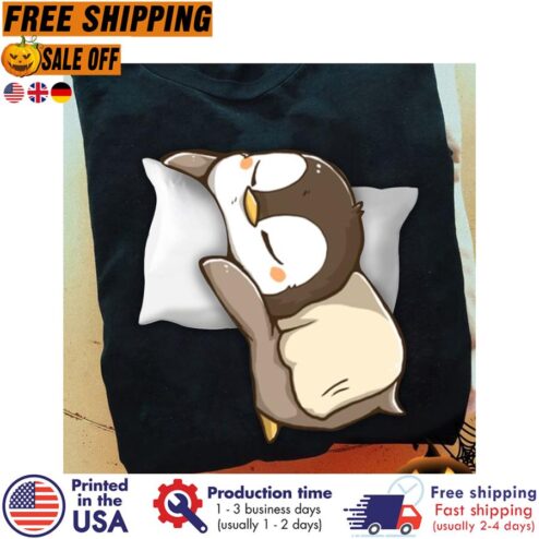 FREE SHIPING penguin cute sleeping shirt, Penguin gifts