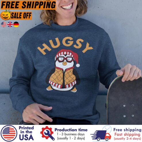 FREE SHIPING penguin santa hugsy christmas shirt