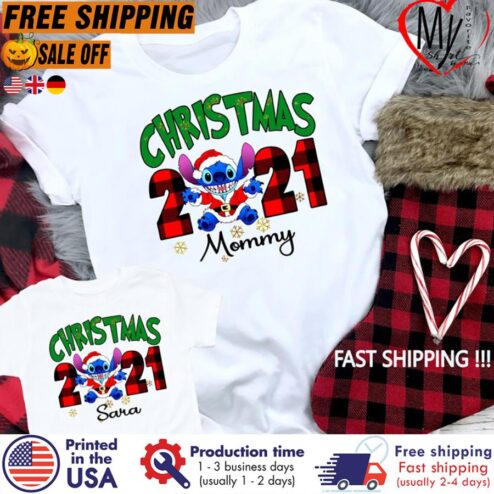FREE SHIPING personalized Stitch christmas 2021 buffalo plaid shirt, Christmas gifts