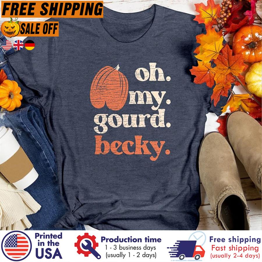 FREE SHIPING pumpkin oh my gourd becky halloween vintage shirt