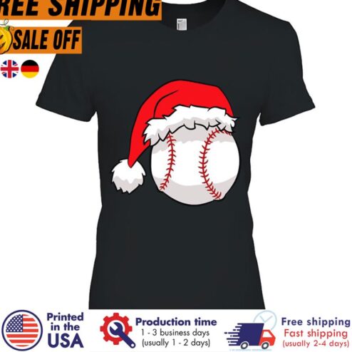 FREE SHIPING santa baseball christmas shirt, Baseball gifts, Christmas gifts