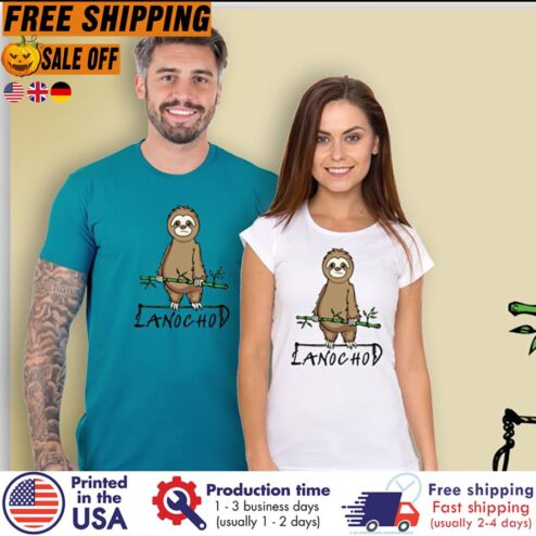 FREE SHIPING sloth bamboo lanocho shirt