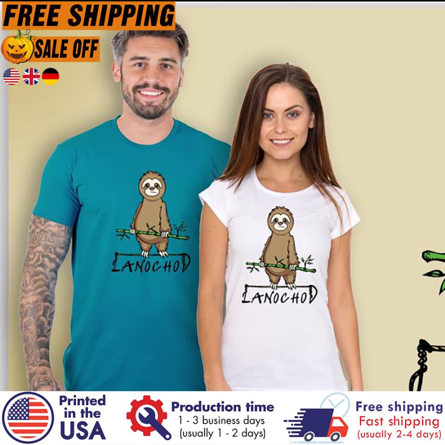 FREE SHIPING sloth bamboo lanocho shirt