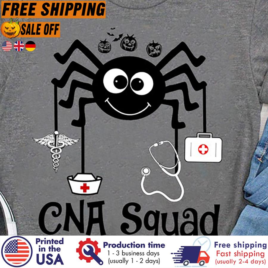 FREE SHIPING spider CNA squad pandemic halloween shirt