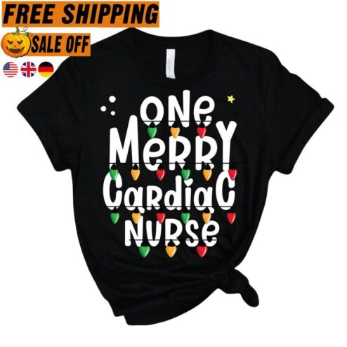 FREE SHIPPING one Merry Cardiac Nurse christmas Shirt