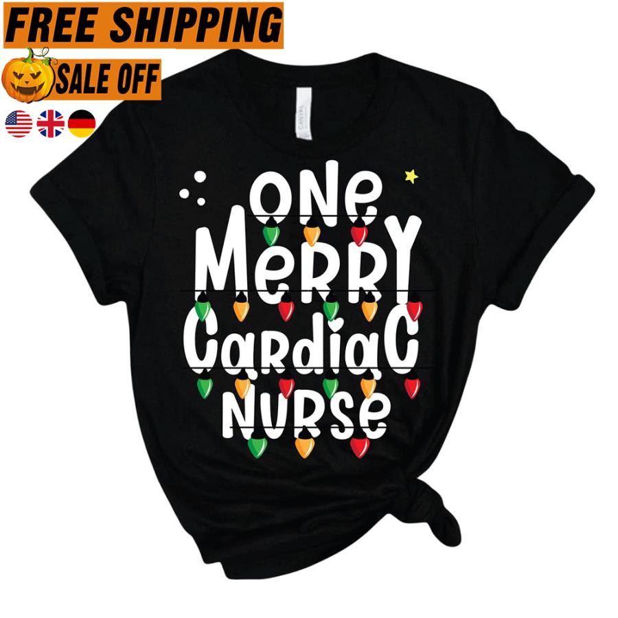 FREE SHIPPING one Merry Cardiac Nurse christmas Shirt