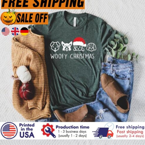 FREE SHIPPING santa Woofy Christmas Shirt