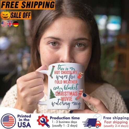 Free Shipping This Is My Hot Chocolate Warm Fire Cold Weather Cozy Blanket Christmas Movie Watching Mug