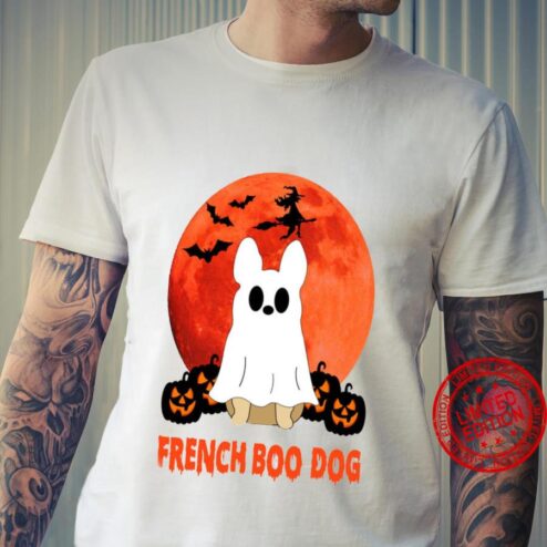 French boo dog halloween shirt