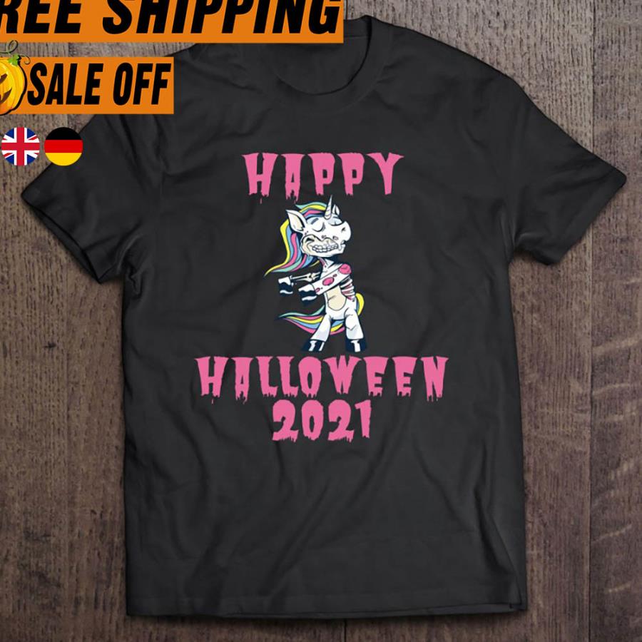 Unicorn happy halloween 2021 halloween shirt