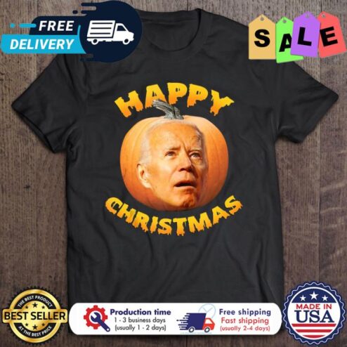 Anti Joe Biden Happy Christmas Pumpkin halloween shirt