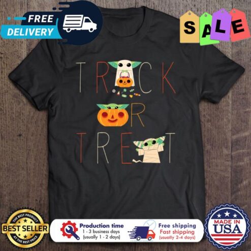 Baby Yoda trick or treat halloween shirt
