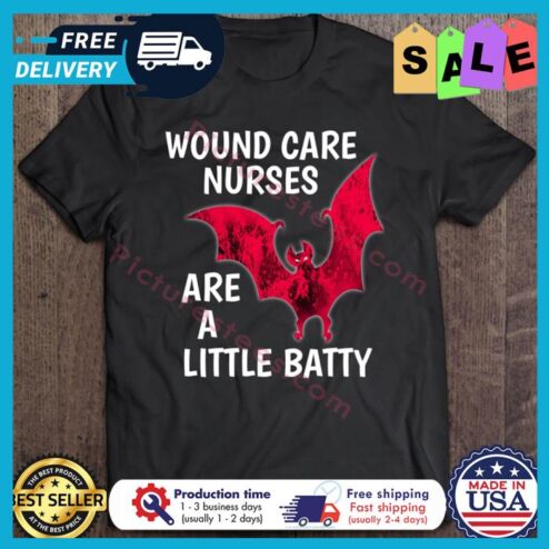 Bat Blood wound care nurse are a little batty halloween shirt