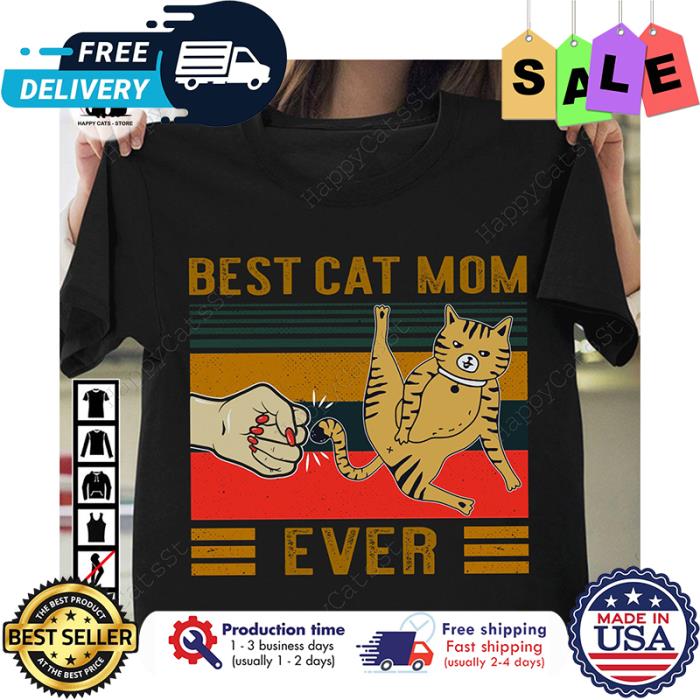 Best cat mom ever vintage shirt