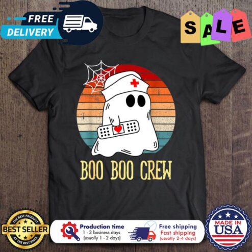 Boo Boo Crew Nurse Ghost halloween vintage shirt