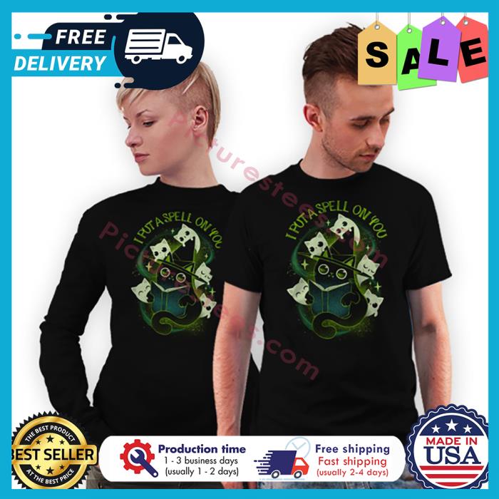Cat witch I put a spell on you halloween shirt