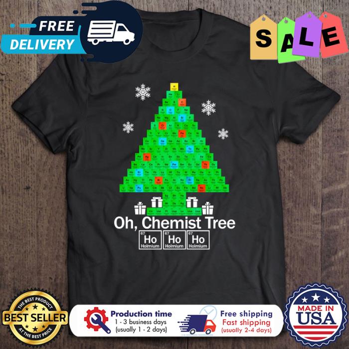 Chemist Tree Ho Ho Ho christmas shirt