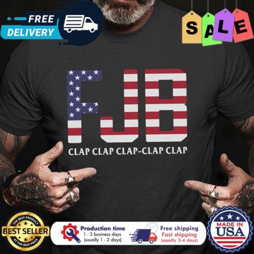 FJB clap clap clap clap clap american flag shirt
