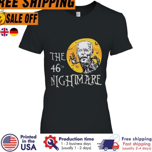 Free shipping Biden Horror The 46th Nightmare Halloween Shirt