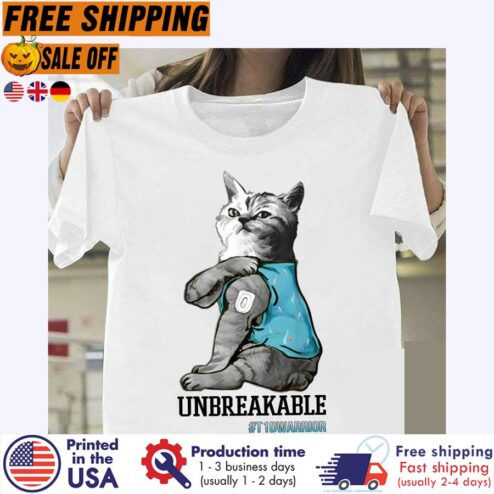 Free shipping Cat Unbreakable T1d Warrior Shirt
