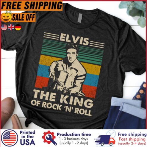 Free shipping Elvis The King Of Rock N Roll Vintage Shirt