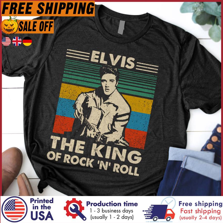 Free shipping Elvis The King Of Rock N Roll Vintage Shirt