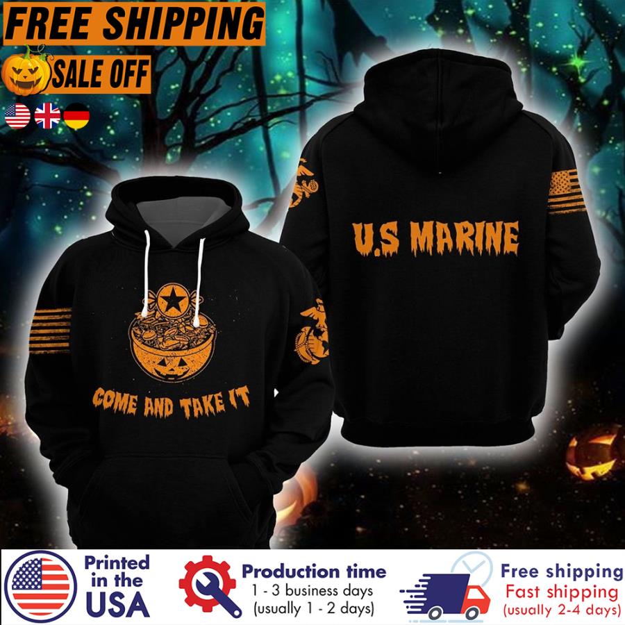 Free shipping Halloween Candy Come And Take It Us Marine Shirt