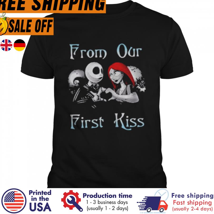 Free shipping Jack And Sally Skellington From Our First Kiss Halloween Shirt