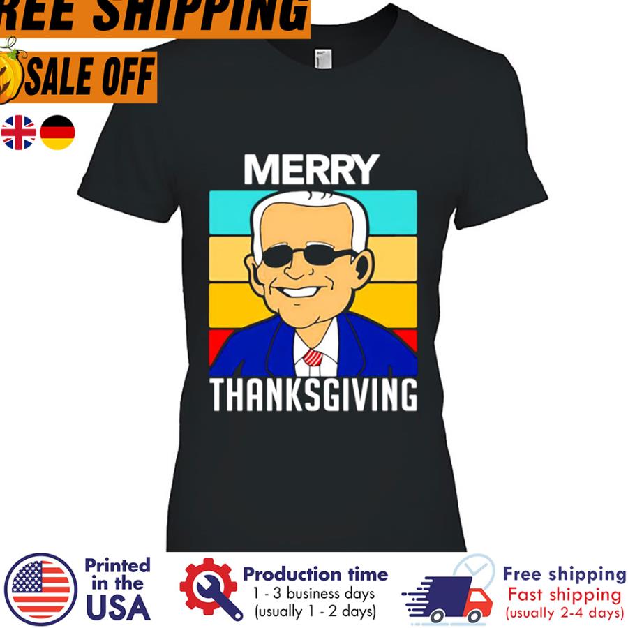 Free shipping Joe Biden Merry Thanksgiving Vintage Shirt