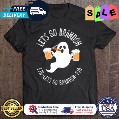 Ghost beer lets go brandon FJB halloween shirt