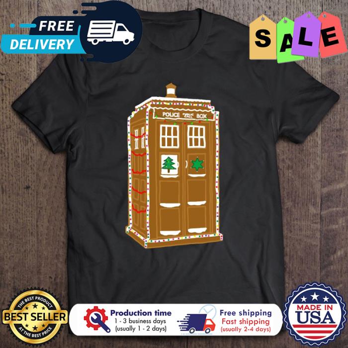 Gingerbread Tardis Doctor Who Merry Christmas shirt