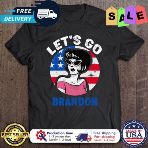 Girl Lets Go Brandon american flag shirt