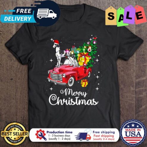 Great Dane truck vintage merry christmas shirt