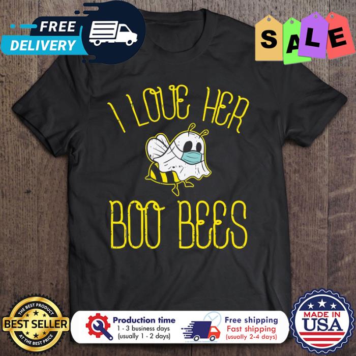 I Love Her Boo Bees Face Mask halloween shirt