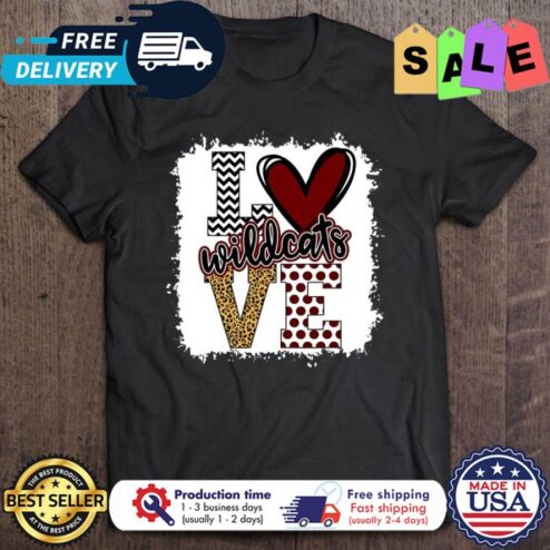 I love wildcats leopard background shirt