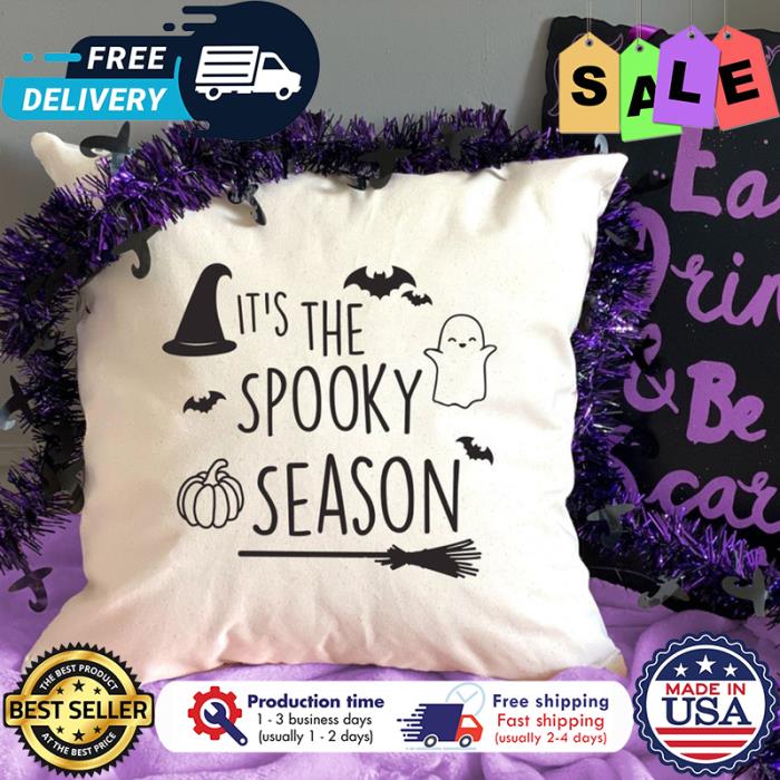 Its the spooky season halloween canvas pillow