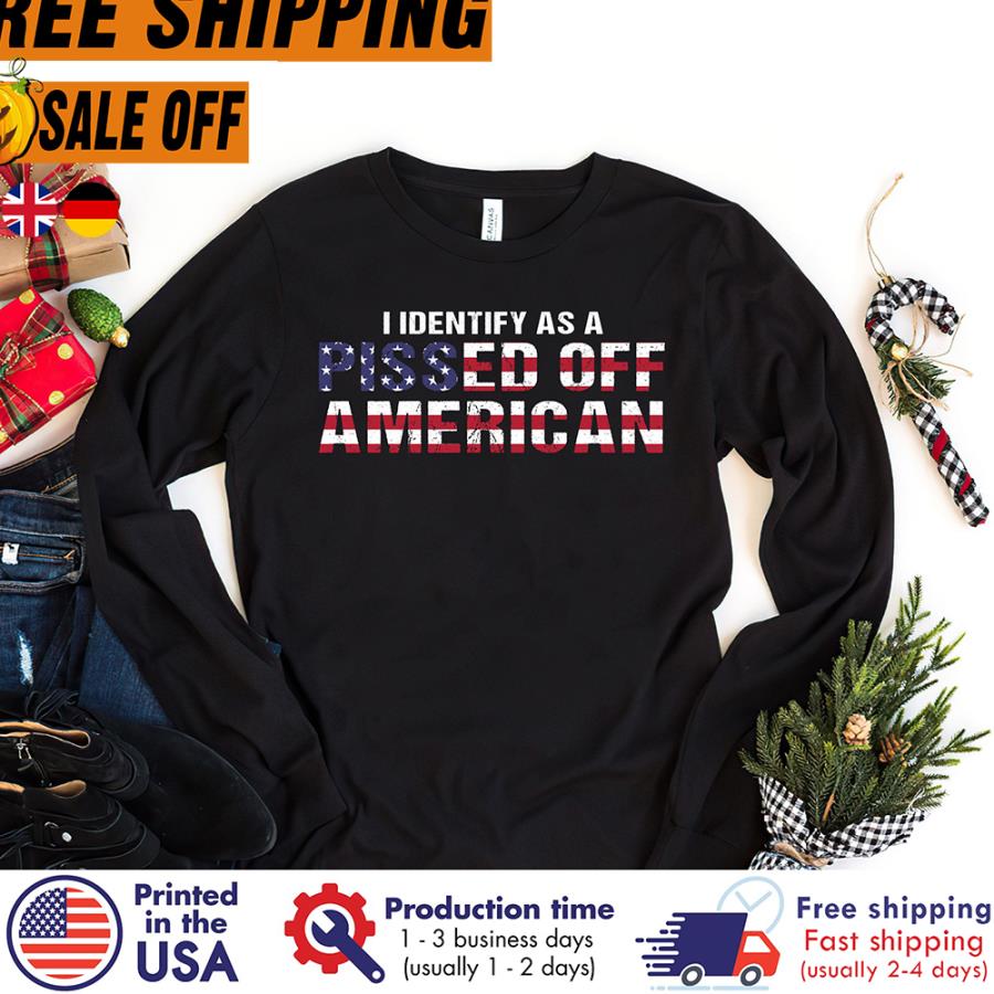 Joe Biden I identify as a pissed off american flag vintage shirt
