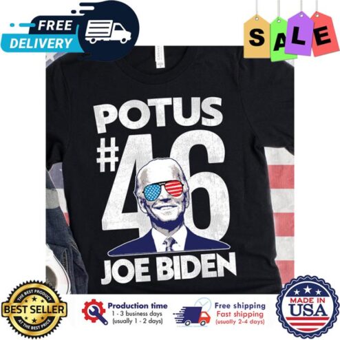 Joe Biden potus 46 american flag shirt