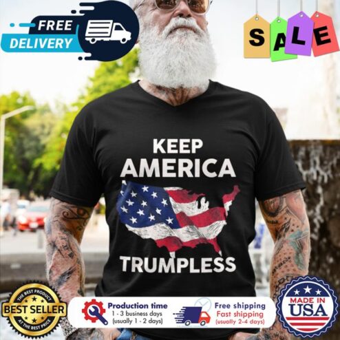 Keep america Trumpless american flag shirt