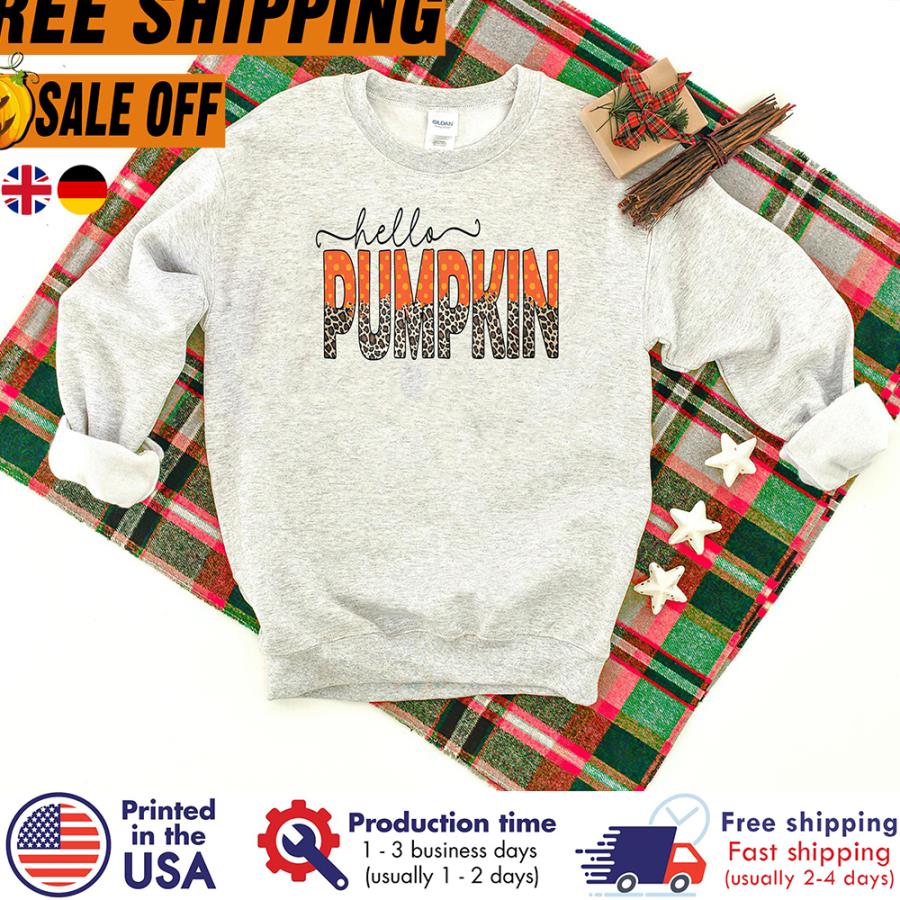 Leopard Hello pumpkin thanksgiving shirt