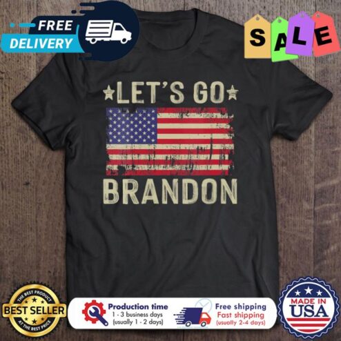 Lets Go Brandon american flag vintage shirt