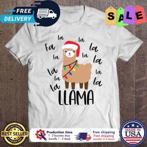 Llama la la fa la la christmas shirt