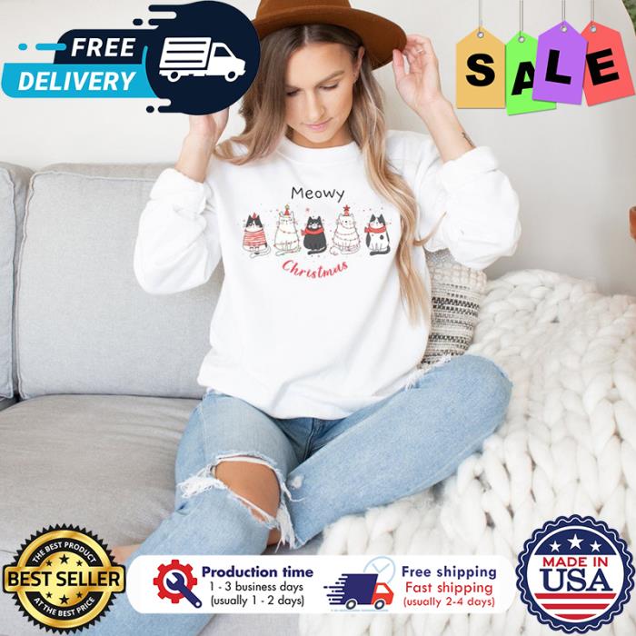 Meovy light christmas shirt