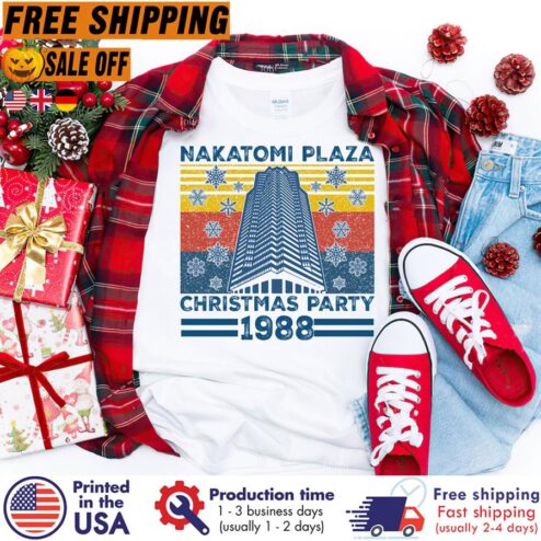 Nakatomi Plaza christmas party 1988 merry christmas vintage shirt