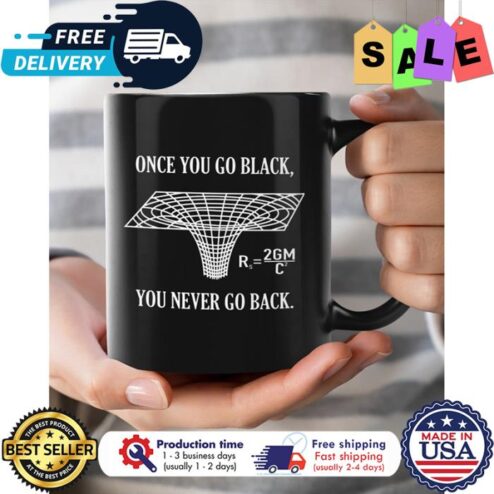 Once you go black you never go back mug